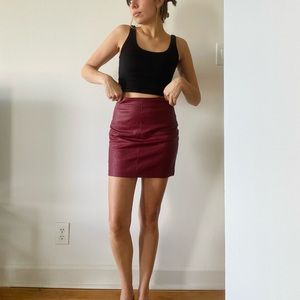 Faux Leather Mini Skirt